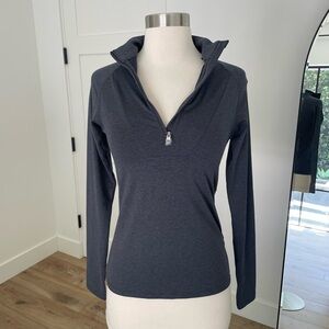 Varley Gray Fitted Base Layer Long Sleeve Top